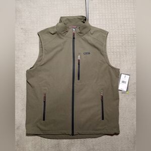 Free Country Stretch Rip Stop Lightweight Vest Mens Size L Green Brand New